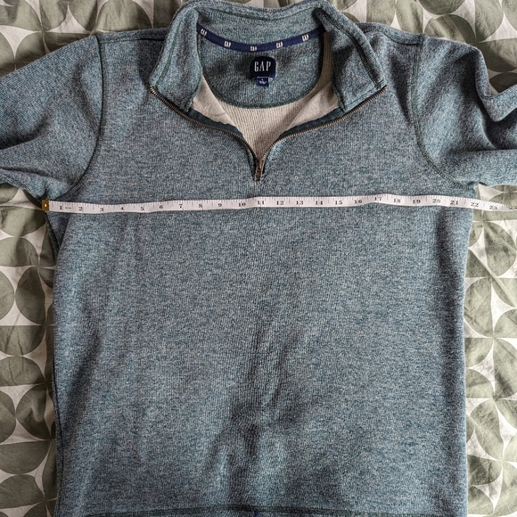 Gap Half-Zip Pullover Blue/Green Men's Large - Picture 5 of 13